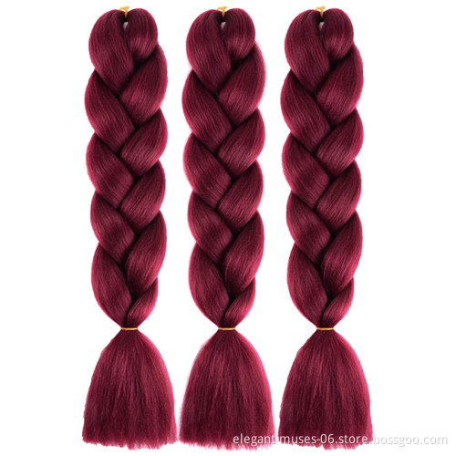 82inch 165g Synthetic Jumbo Braids Crochet Hair x pression Braiding Hair Extensions Pink Blue White Heat Resistant